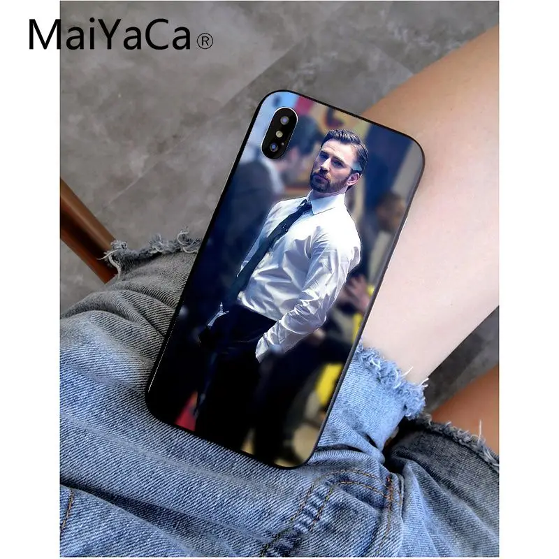 A4 MaiYaCa Chris Evans черный ТПУ Мягкий силиконовый чехол для телефона чехол для Apple iPhone 8 7 6 6S Plus X XS MAX 5 5S SE XR чехол - Цвет: A4