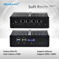 qotom mini pc q190g4n quad core fanless computer 4 ethernet lan as a router firewall home theater desktop
