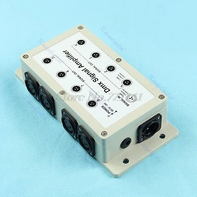 

8 Channel Output DMX DMX512 LED Controller Signal Amplifier Splitter Distributor Dropship