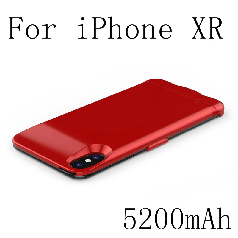 iXR-Red Чехол для зарядного устройства для iPhone XS Max, тонкий внешний чехол для зарядного устройства, чехол для iPhone XR X Xs, чехол для аккумулятора - Color: iXR-Red