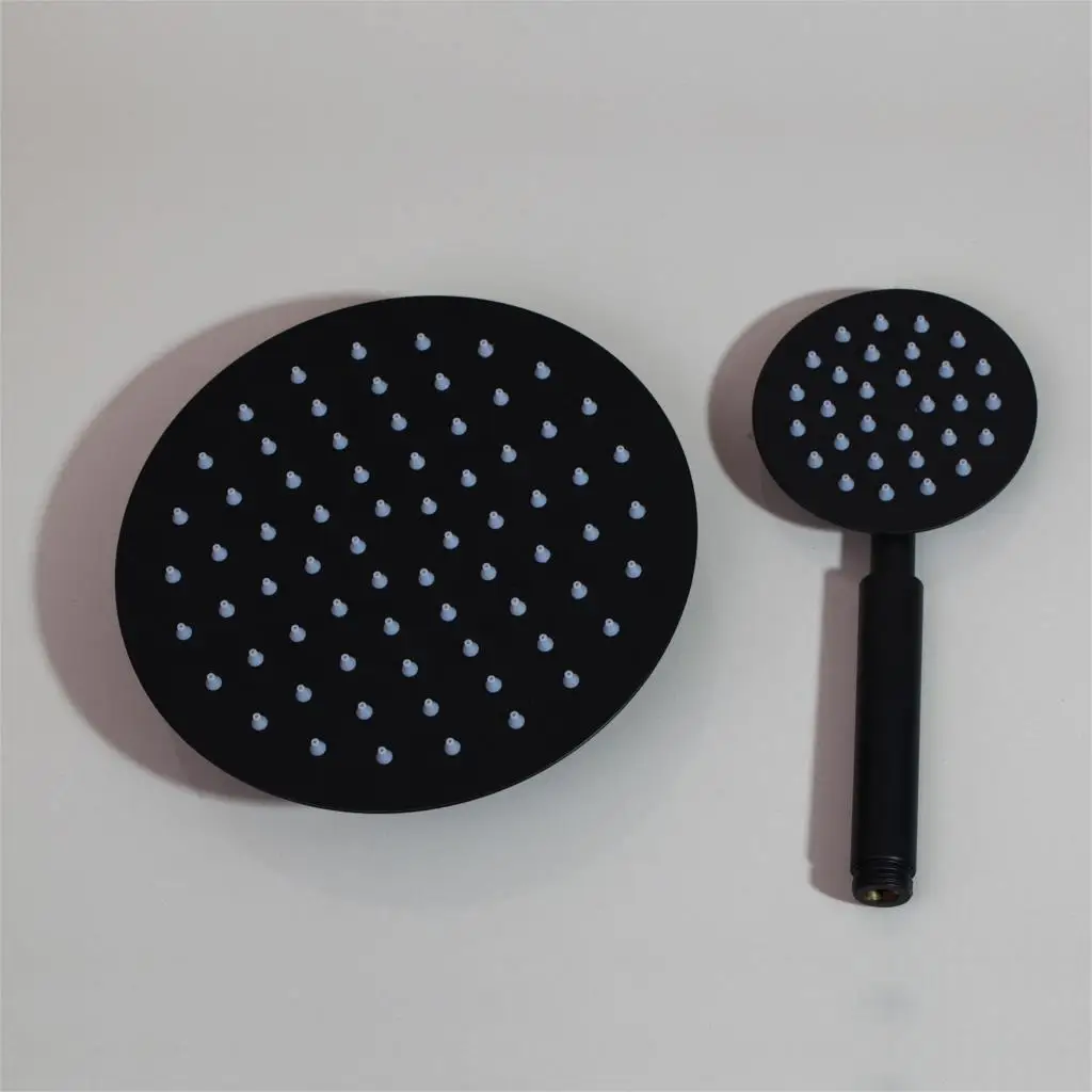 Настенный смеситель JIENI Black ORB 8 дюймов с круглой головкой|Смесители для душа| |
