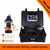 1 set100m cable underwater fishing camera system with dvr function 7inch color monitor hd waterproof fish finder night visible