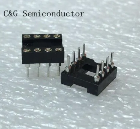 10 шт. круглые ИС розетки 8 контактов 2 54 мм socket ic socket safetyadaptor 5v | Интегральные схемы -32251405345