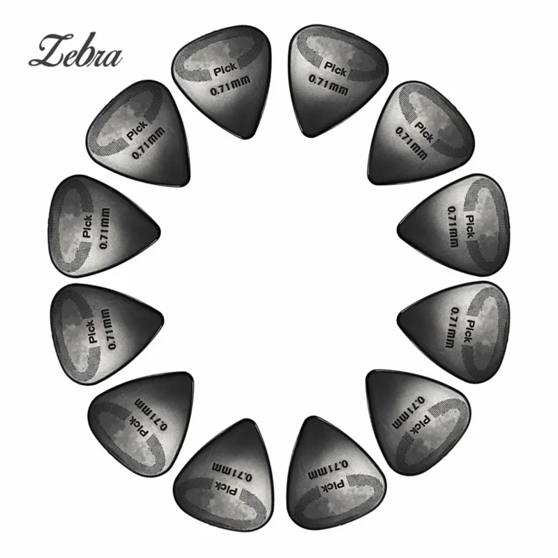 Новинка 12 шт. черные прочные гитарные медиаторы для гитар размер 0 71 мм