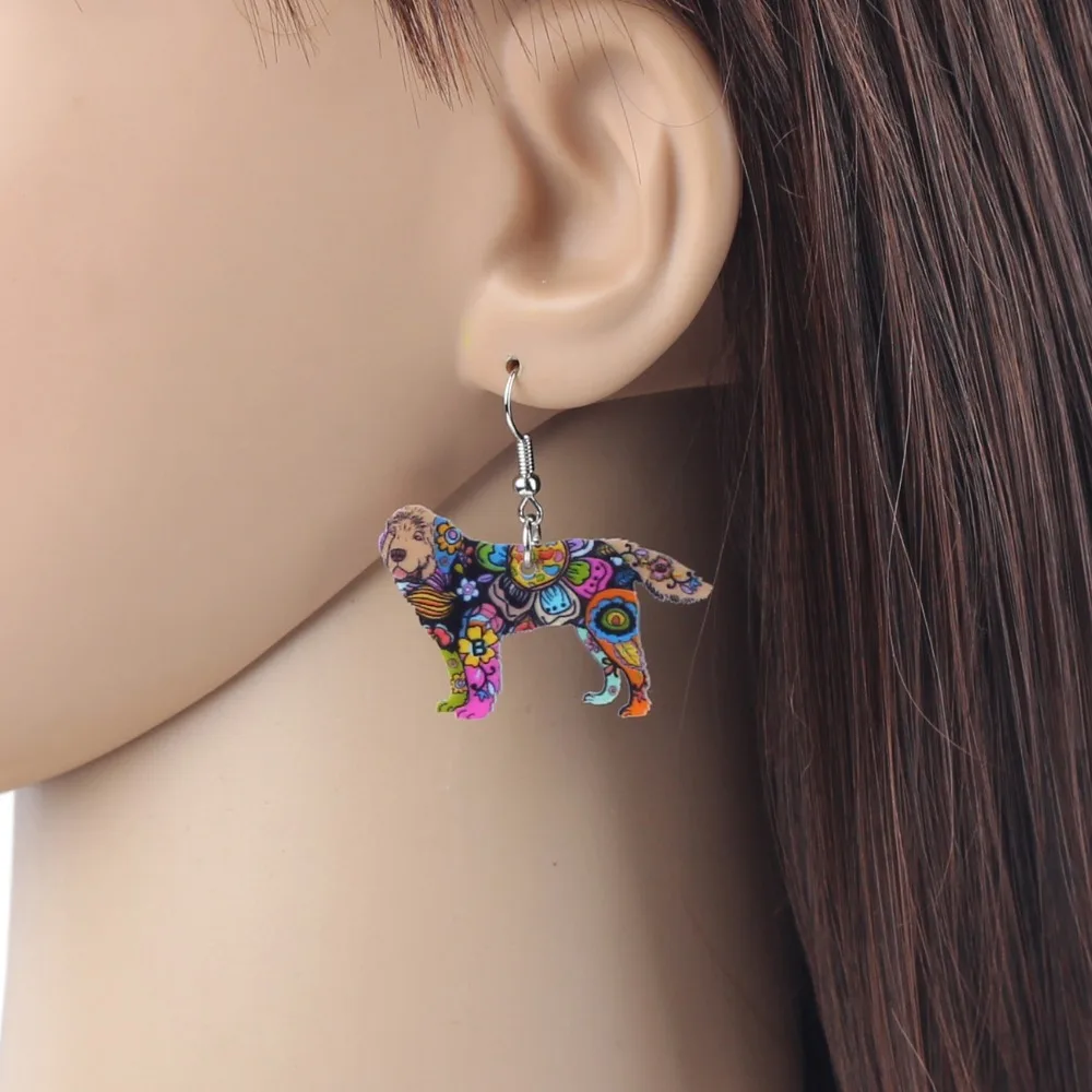 Bonsny брендовые акриловые Макси эффектные ожерелье и серьги с собакой колондфорда