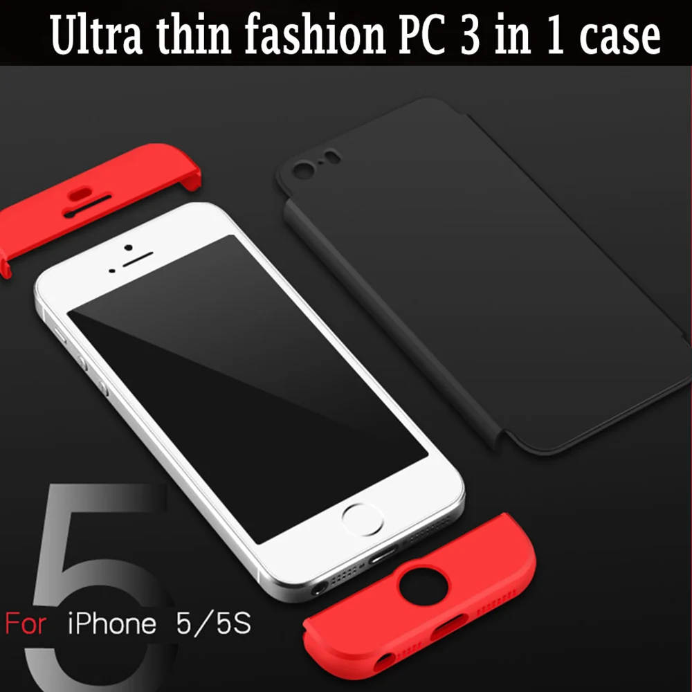 UTOPER Original 360 Full Protector Case For iPhone SE Fashion Ultra Thin Hard Hybrid Plastic Cover 5 5s 5G Shell | Мобильные