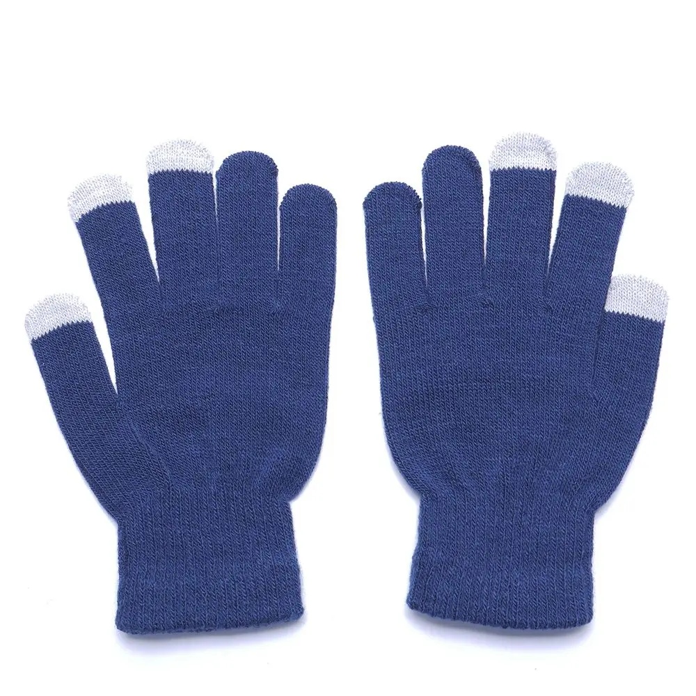Вязаные перчатки для сенсорных экранов один размер 13 цветов | Аксессуары одежды