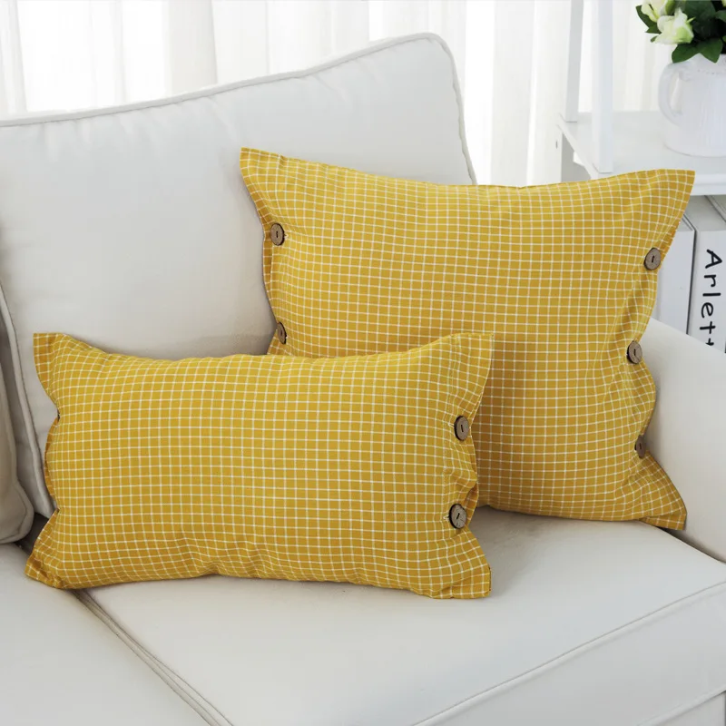 Японский свежий стиль Полосатый плед декоративный хлопковый льняной