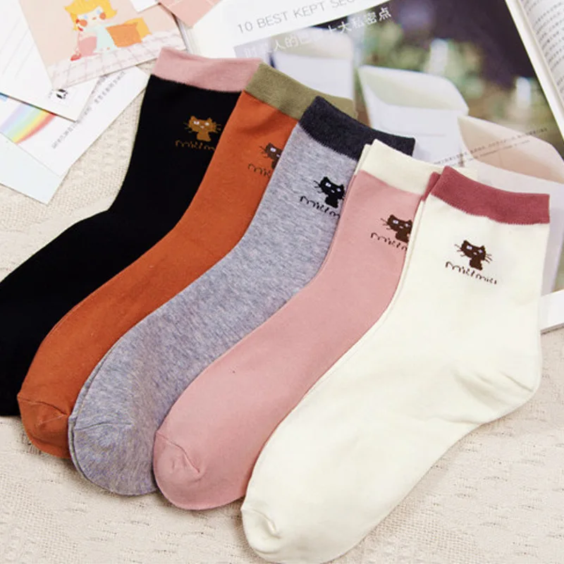 1 пара новинка хит продаж корейские женские хлопковые носки милые модные без