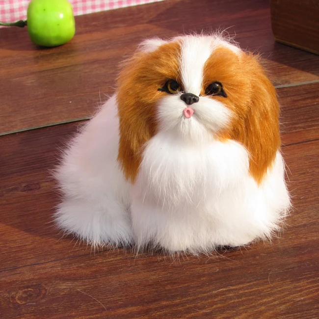 

small cute simulation dog toy lifelike dog home decoration about 15x7x11cm a01