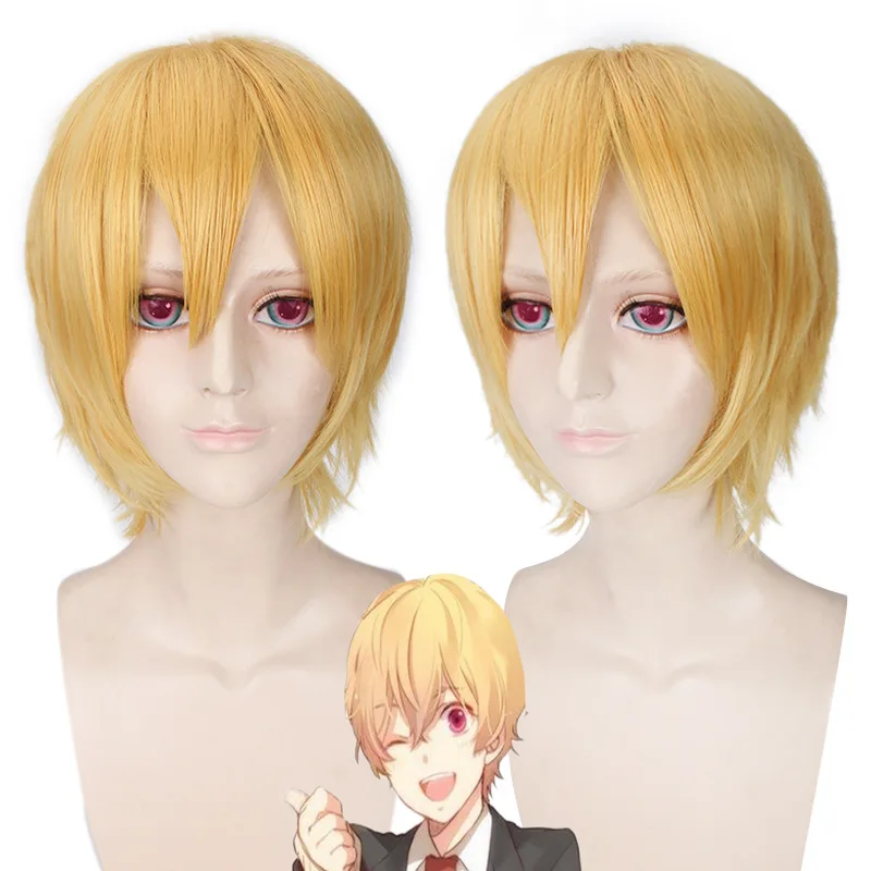 Бесплатный Iwatobi Плавать Клуб Хадзуки Нагиса золотой косплей парик короткие