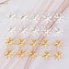 20 шт.лот 10 мм филигранные бусины с цветами, шапочки, оболочки, соединители, подвески для ювелирной фурнитуры