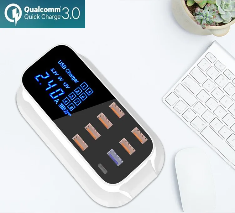 Умная зарядная станция USB Type C со светодиодным дисплеем для быстрой зарядки 3 0 |