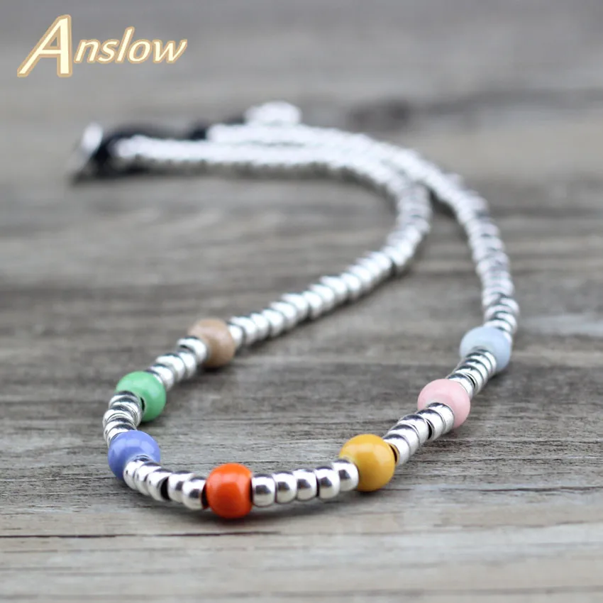 

Anslow Brand Fashion Jewelry New Rainbown Design Short Collar Statement Necklace For Women Elegant Female Accessories LOW0065AN