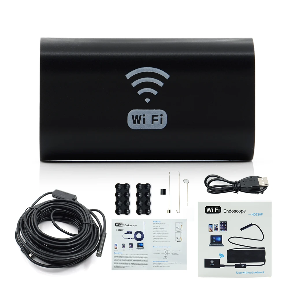 Камера-эндоскоп с Wi-Fi водонепроницаемая 8/1/2/3 5/5/10 м | Безопасность и защита