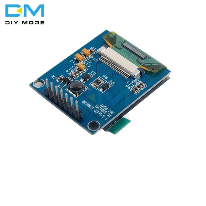 SSD1351 диск 1 5 дюйма 7PIN полноцветный OLED дисплей экран IC 128(RGB)* 128 SPI интерфейс для 51