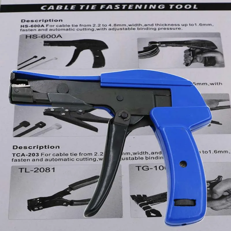 

HS-600A Fastening and cutting tool special for Cable Tie Gun For Nylon Cable Tie width: 2.4-4.8mm