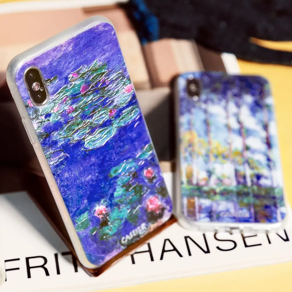 CASEIER Oil Emboos Phone Case For iPhone 6 6s 8 7 Plus Soft Silicone X XR XS MAX Couque Accesories |