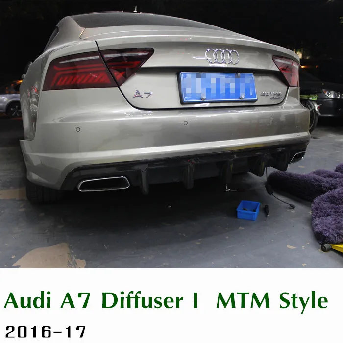 Задний диффузор 2016 17 A7 // задний из углеродного волокна в стиле MTM для Audi только