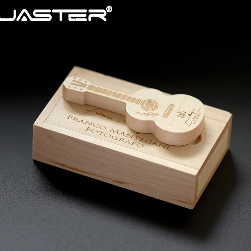 JASTER деревянный usb + коробка Бесплатная доставка (бесплатный логотип) гитара USB 2 0