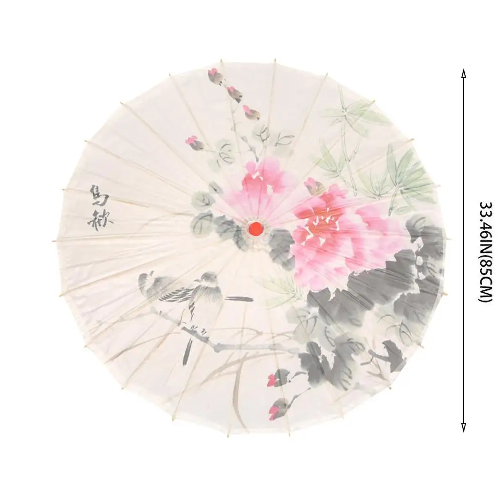 Китайский Шелковый тканевый зонтик в классическом стиле декоративный масляный