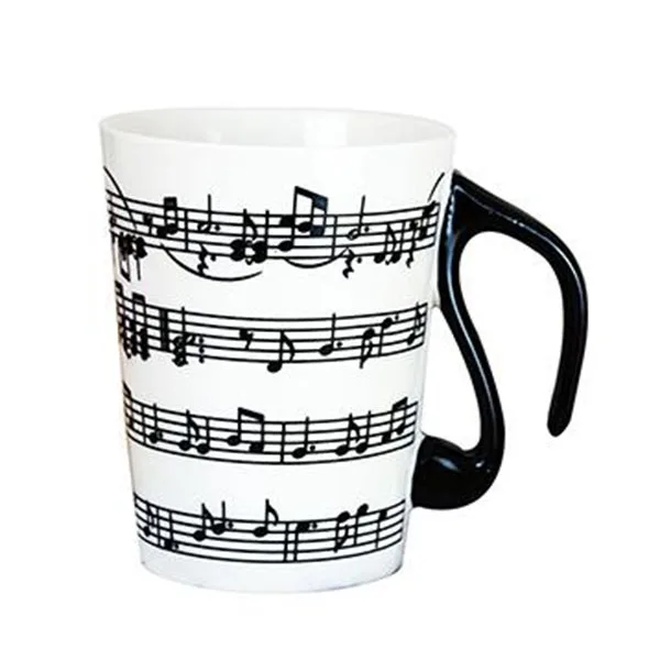 A Transhome Creative Coffee Mug Ceramic Mugs And Cups For Tea Milk Cup Music Mug 300ml Travel Coffee Mug For Lover Valentines Gift - Цвет: A