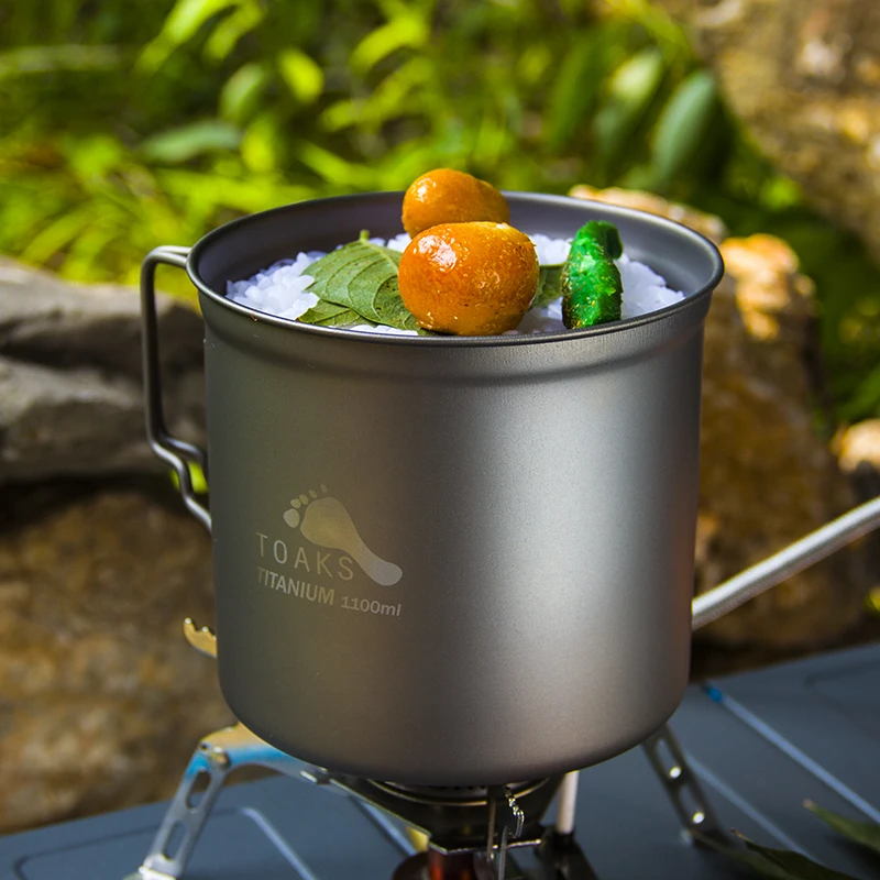 Портативная посуда для пикника TOAKS сверхлегкий титановый горшок с откидной