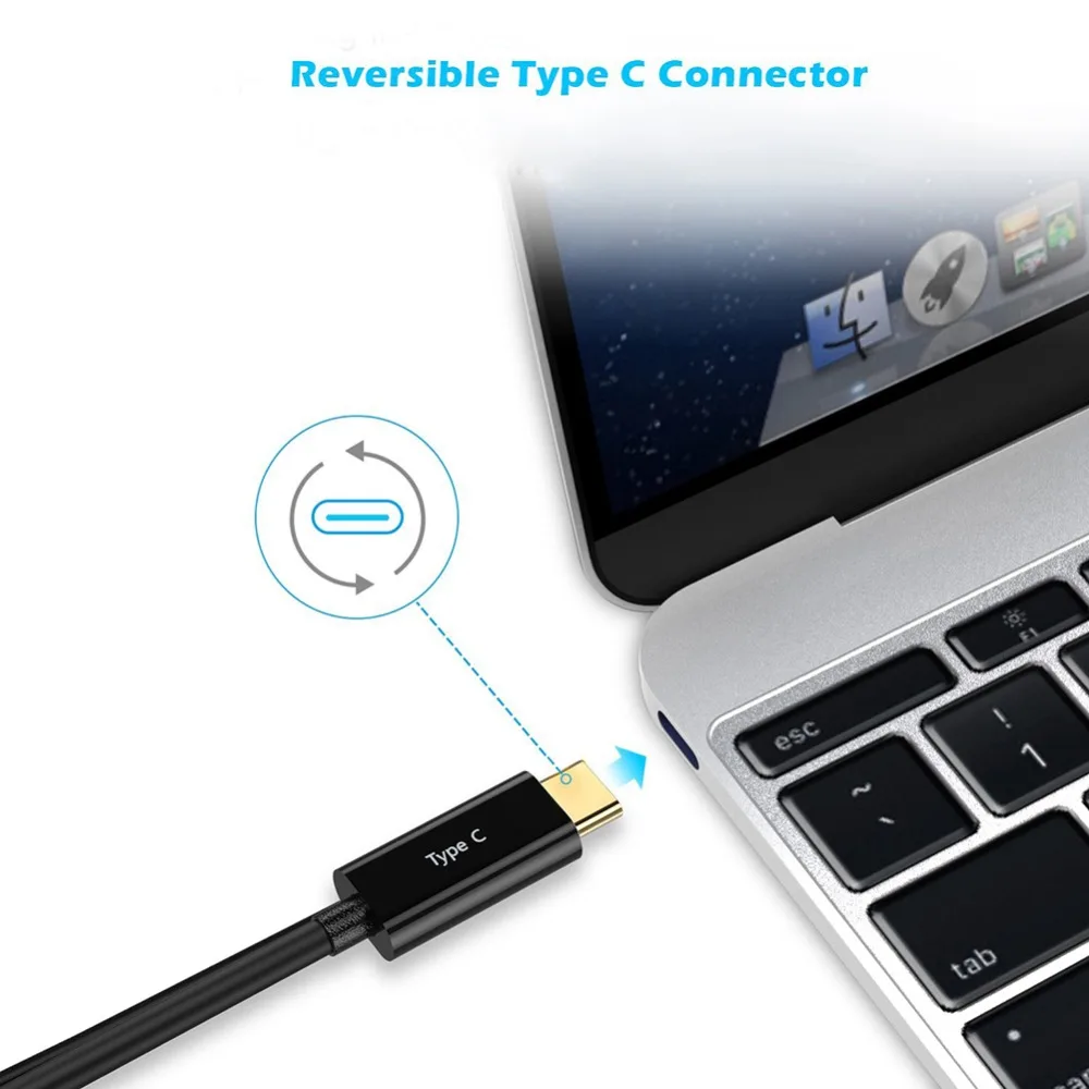 USB C Type 3 1 для отображения порта DP 4K HDTV конвертер позолоченный кабель адаптер Macbook