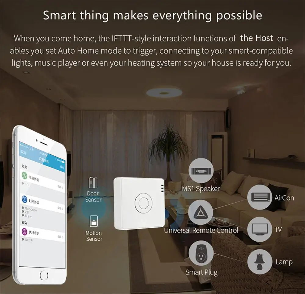 Комплект Broadlink RMMini3 S2 совместимый с Alexa Google Home детектор охранной сигнализации