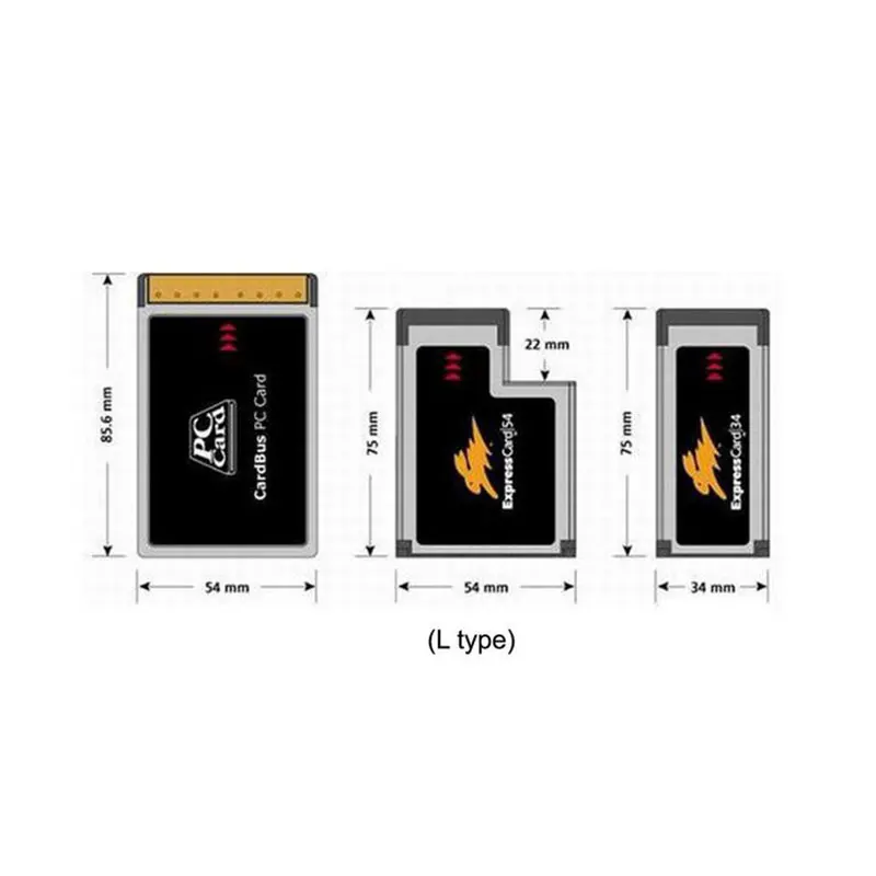 Новый L образный двойной порт USB 3 0 экспресс карта 34 мм адаптер для ноутбука N E C