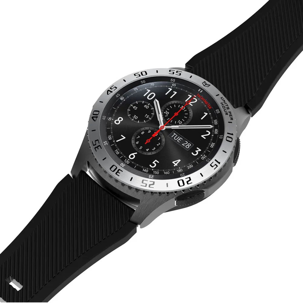 Для samsung Galaxy 46 мм/gear S3 Frontier силиконовый ремешок для часов 22 мм сменный ремешок для часов с кольцом защитный чехол для Galaxy 46 мм