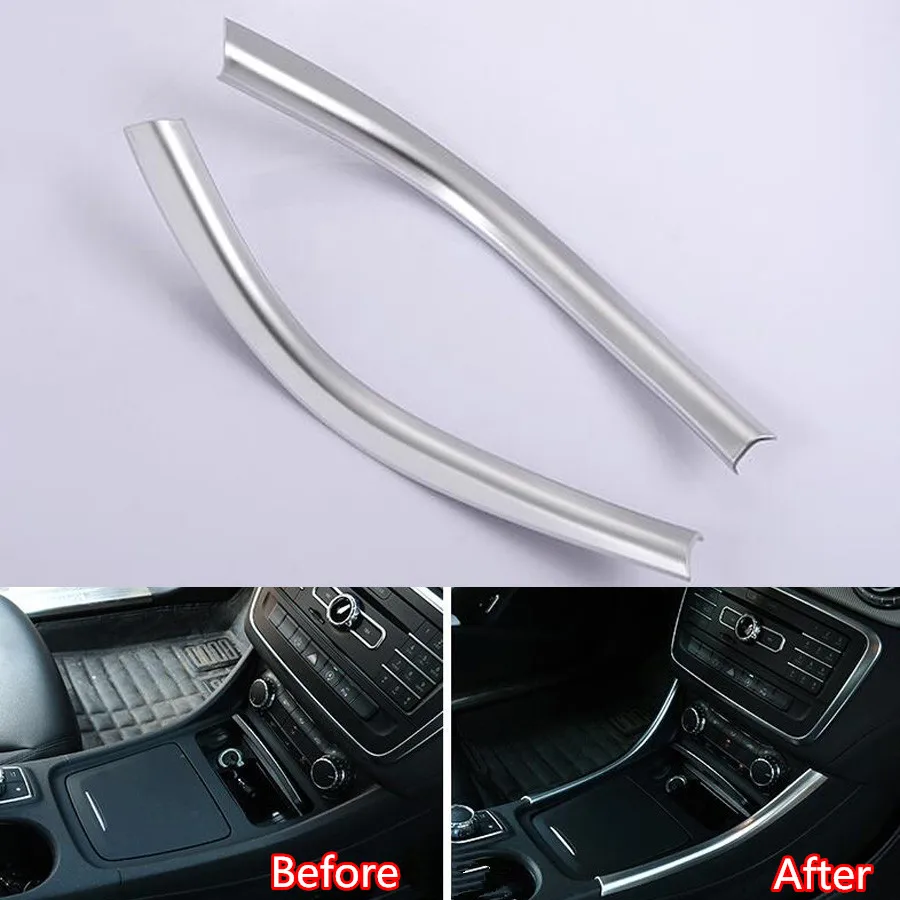 

2x Auto Car Console Air Conditioner Adjust Button Switch Panel Side Trim Cover Styling Cover For Mercedes Benz CLA GLA Class A