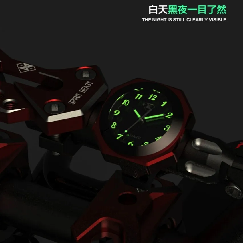 Spirit Beast мотоциклетные светящиеся часы манометр из сплава Температурный датчик