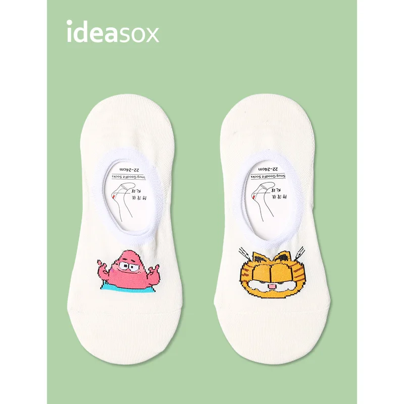 1 пар/лот летние хлопковые женские лодочные носки с героями мультфильмов Kawayi