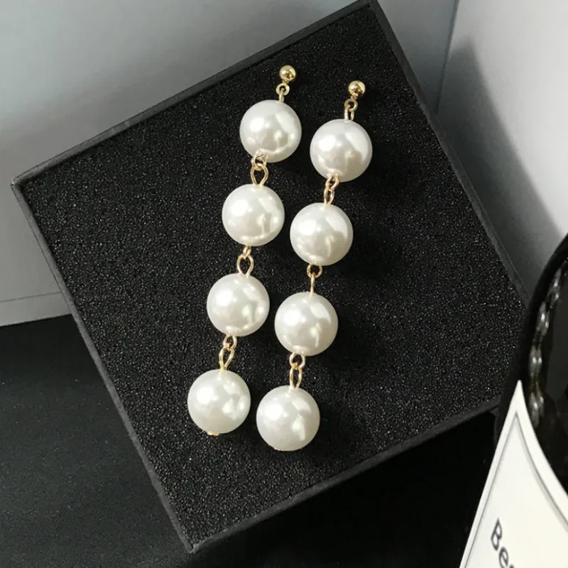 Гламурная Для женщин тонкий элегантный темперамент дикий жемчуг серьги подвес