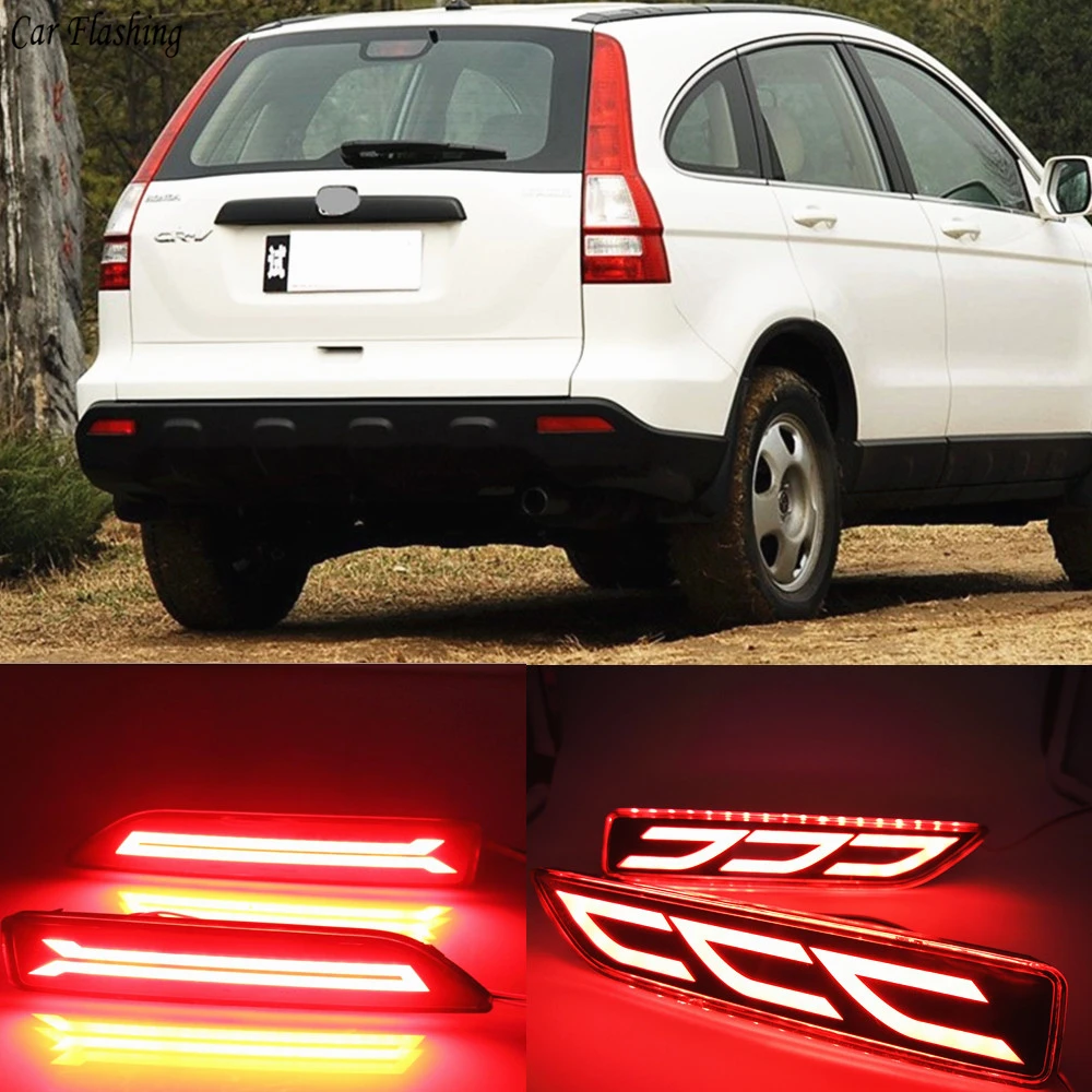2 шт. многофункциональсветодиодный ные лампы для заднего бампера Honda CRV CR-V 2007 2008 2009