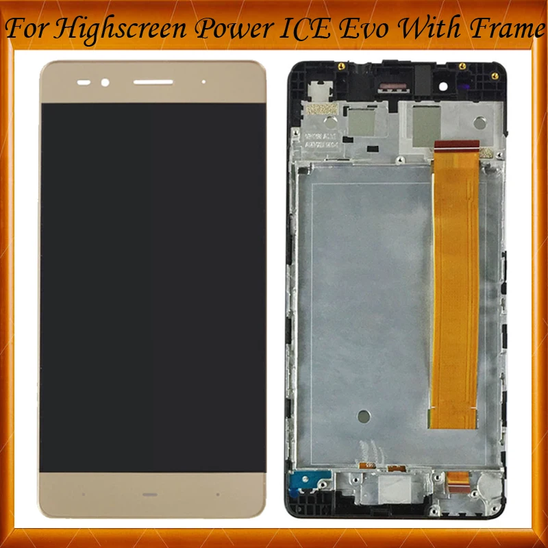 Высокое качество для 5 дюймов Highscreen Power ICE Evo ЖК дисплей + сенсорный экран с рамкой