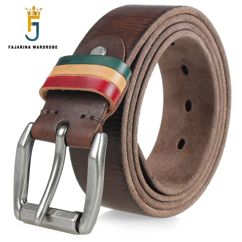 Ремень FAJARINA из воловьей кожи в стиле ретро ширина 3 8 см|belt strap|leather belt strapstrap male |