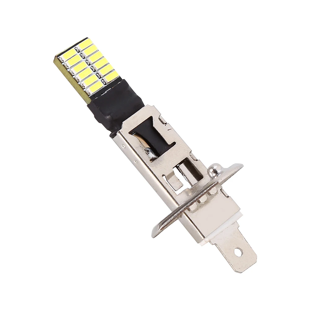 1 шт. автомобиль H1 24-SMD-4014 лампы Противотуманные фары Дневные ходовые огни светильник лампы поворот Парковка лампы 12V 6500K белый светодиодный