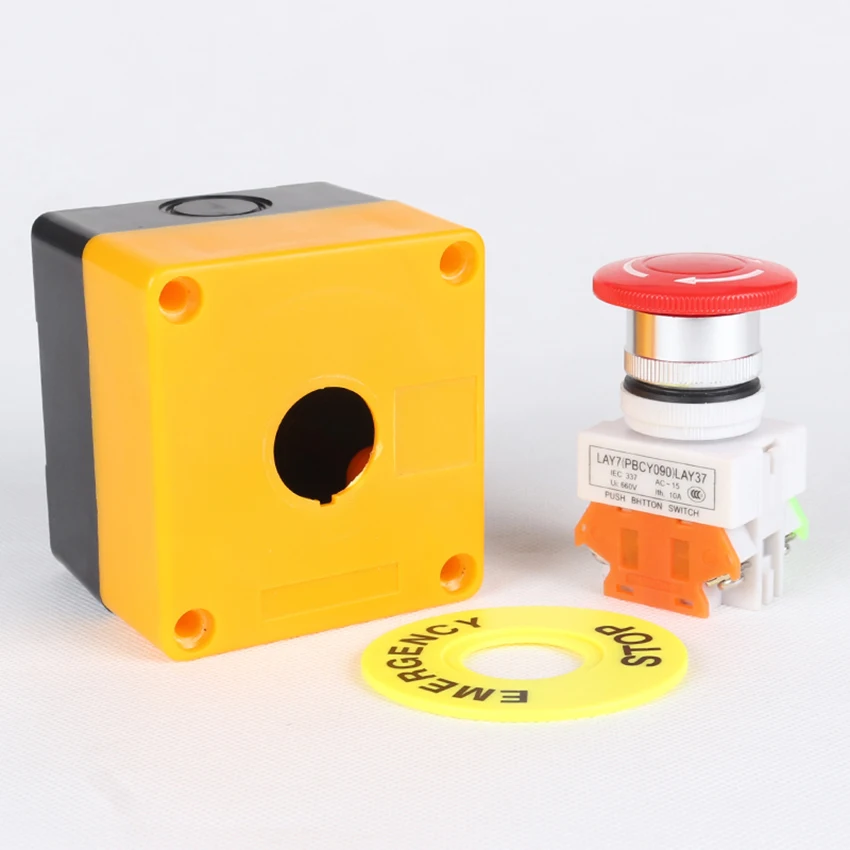 Lift Elevator Safety STOP Emergency Stop Push Button Switch Box Waterproof 1NO 1NC LAY7-11ZS Equipment | Обустройство дома