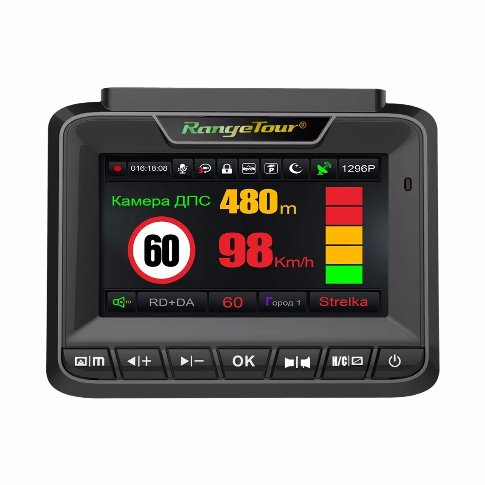Новый Радар детектор с gps Автомобильный dvr видео рекордер FHD 1296 P Dash камера 3 в 1 Анти
