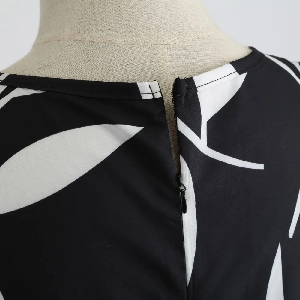 В винтажном стиле Сезон лето платье для женщин с принтом 50 х 60 Сексуальные