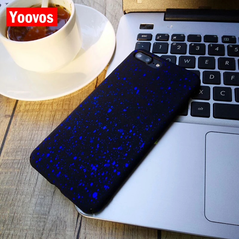 Yoovos 2018 новый Звездное небо матовый чехол для телефона IPhone 7 8 6 чехлы 6plus Plus плюс X