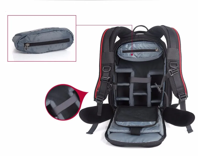 CAREELL C1098 сумка для камеры рюкзак для камеры DSLR сумка для камеры Водонепроницаемая мягкая Наплечная Сумка Мужской Женский рюкзак для камеры Canon/Nikon