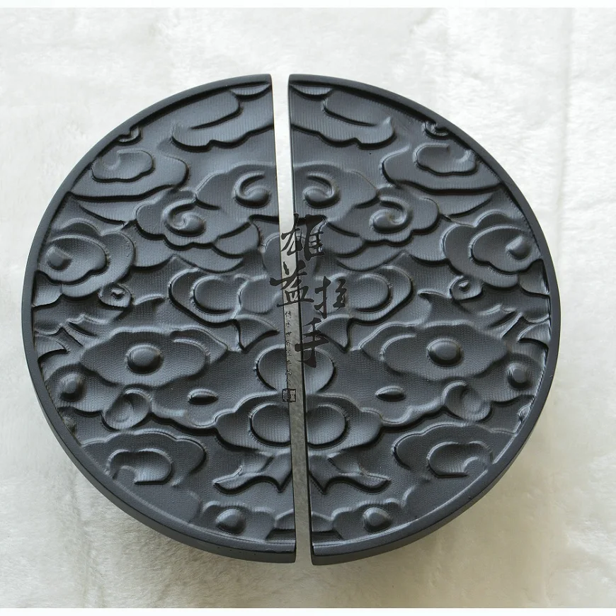 

Antique black semicircular glass door handle of Chinese bronze doorknob carving wooden craft Handle