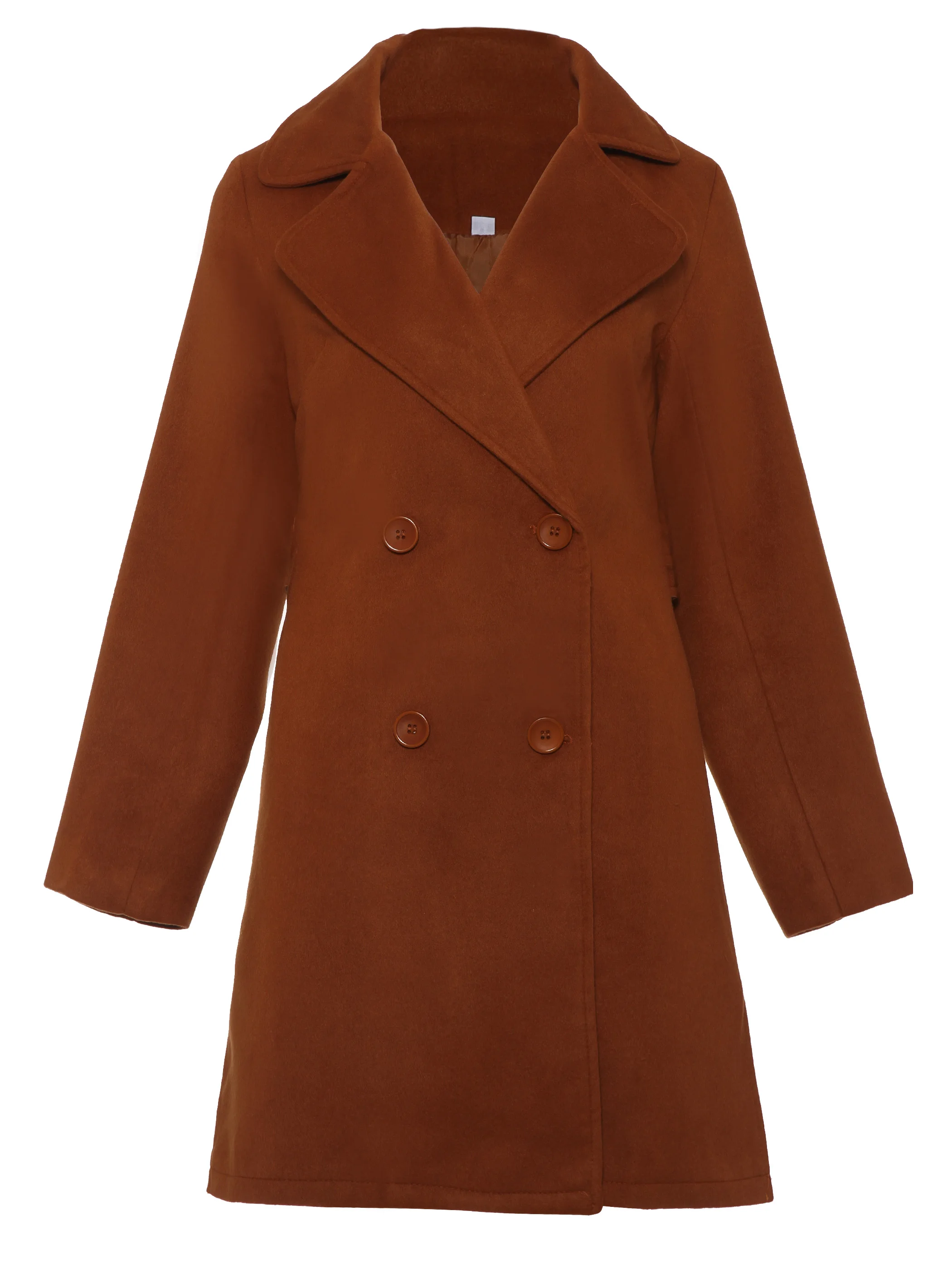 Women Slim Overcoat Winter Autumn Spring Double Breasted Turn Down Collar Outerwear 3 Colors Cotton Fashion Windproof Girls Coat | Женская