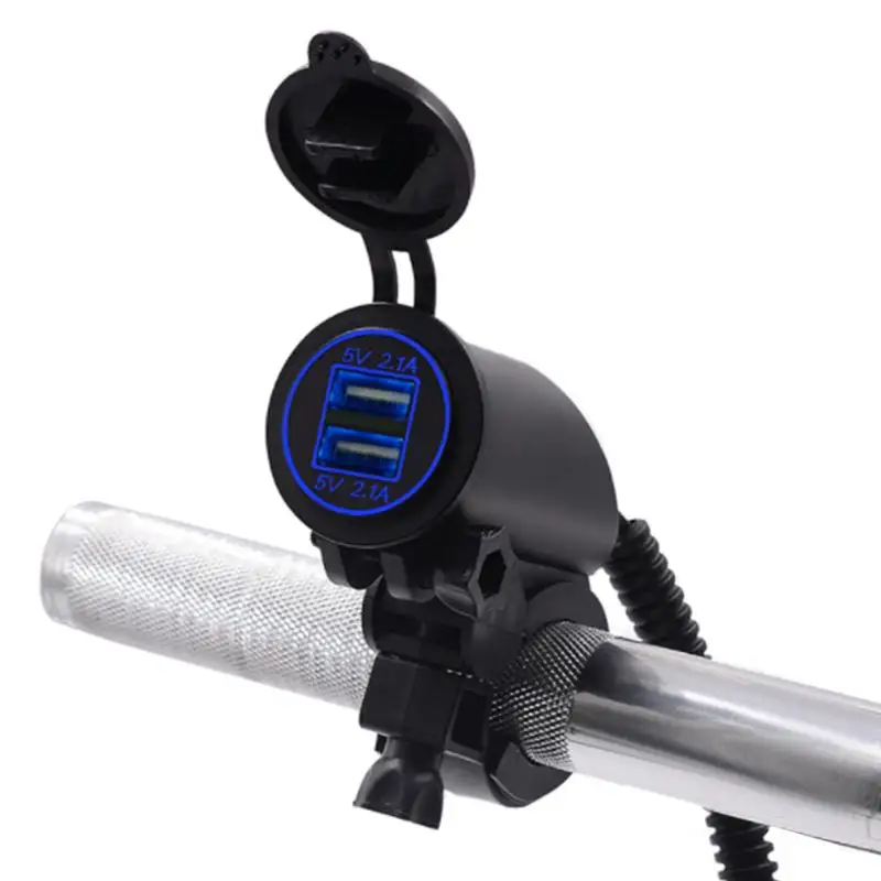 VODOOL 12V 24V универсальный мотоцикл 4.2A двойной USB автомобильный адаптер зарядное