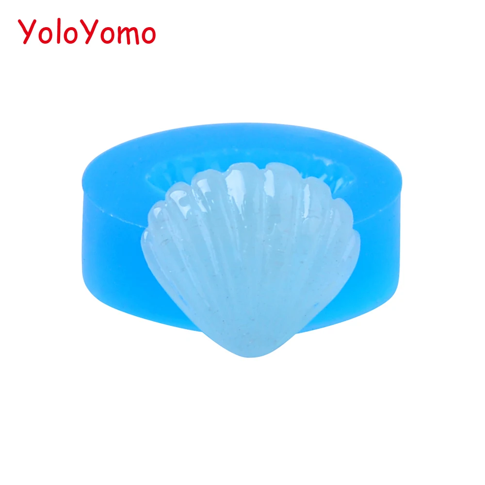 D477YL 20 5 мм Seashell Силиконовые формы украшения торта помады Еда безопасный