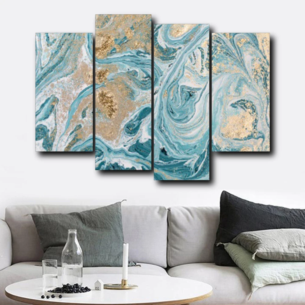 Laeacco Messy Watercolor Canvas Prints Home Decoration Wall Art Poster Pictures Oil Painting For Living Room Bedroom No Frame | Дом и сад