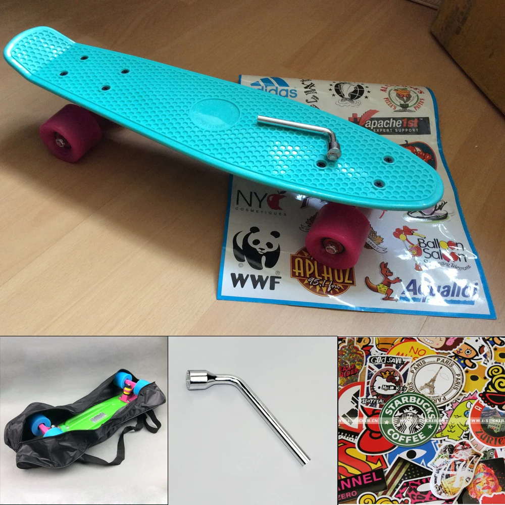 Доска для скейтборда с сумкой крутой цвет грузовик 4 колеса Лонгборд мини круизер